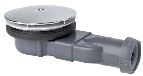 Bonde de douche Wirquin extra-plate faible profondeur gris foncé 40mm