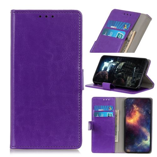 Etui en PU crazy horse avec support violet pour votre Nokia 3.2