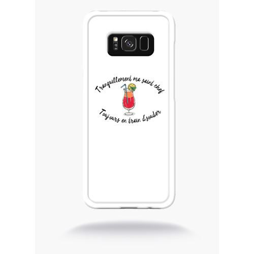 Coque Tranquillement Ma Saint Chef Toujours En Train De Souder Expression Du Nord Compatible Samsung S8+ Bord Transparent