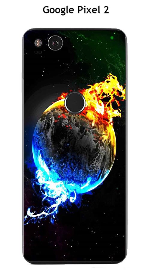 Coque TPU gel souple Google Pixel 2 design Planète 2