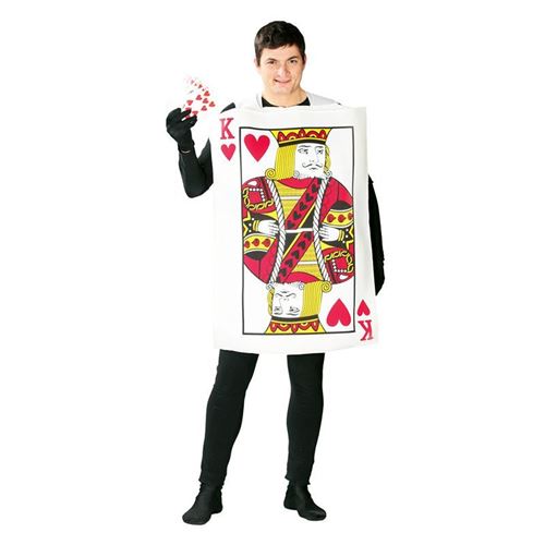 Homme Multicolore Déguisement Roi De Coeur Taille L