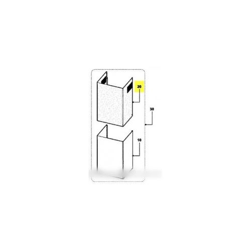 Cheminee superieure inox pour hotte ariston