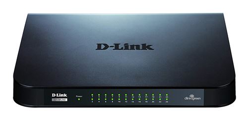 D-Link Switch 24 ports Gigabit 10/100/1000mbps - Idéal partage de connexion et mise en réseau Small Office Home Office (GO-SW-24G)
