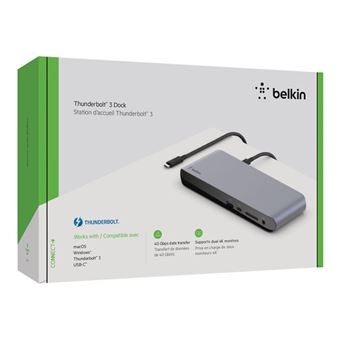 Belkin CONNECT Station d'accueil Thunderbolt 3 Pro - Station d'accueil - USB-C / Thunderbolt 3 - DP - GigE - 170 Watt