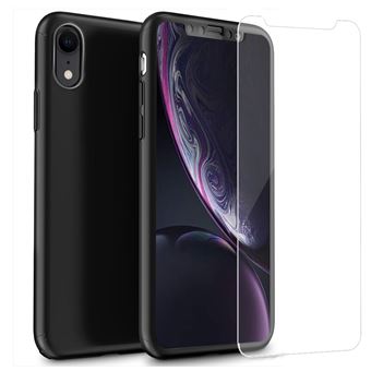 Coque IPhone XR 360° Noire - Protection Antichoc Avec Anneau Support - Neuve (marque Odeydo)