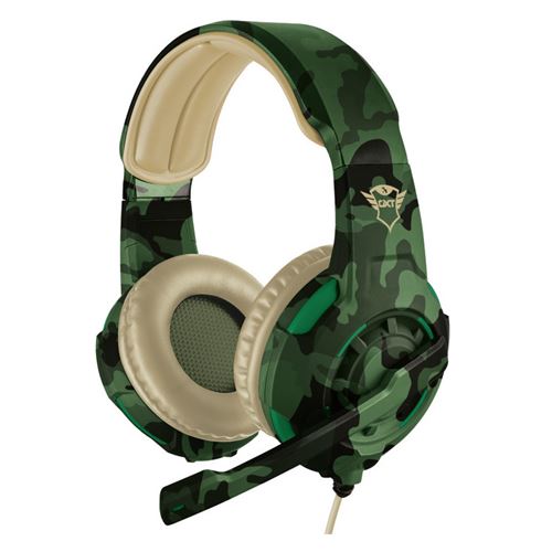 Trust GXT 310C Radius - Gaming - micro-casque - circum-aural - filaire - jack 3,5mm - camouflage jungle