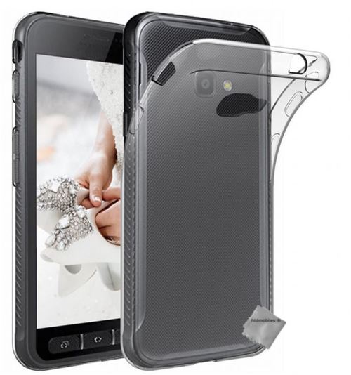 Housse etui coque silicone gel fine pour Samsung Galaxy Xcover 4S avec verre trempe - TRANSPARENT TPU