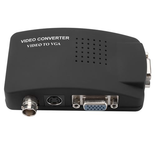Adaptateur de convertisseur BNC S-vidéo vers VGA HD pour ordinateur, moniteur, prise britannique, UE
