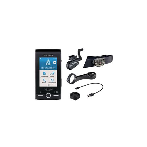 Compteur velo sans fil sigma rox 12.0 gps sport gris set
