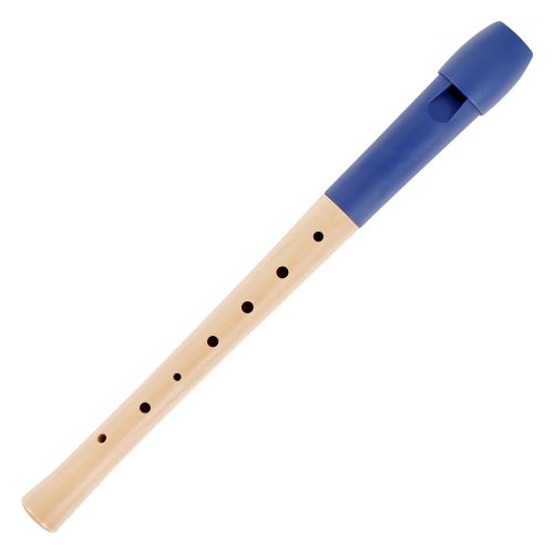 Classic Cantabile Flûte à bec Pivella, bleu, avec doigté allemande