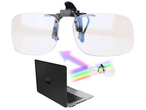 Clip sur-lunettes anti lumière bleue + UV 400