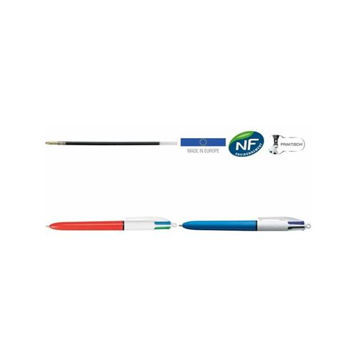 Bic Recharge Pour Stylo &Agrave; Bille 4 Couleurs Pointe Moyenne Encre Verte