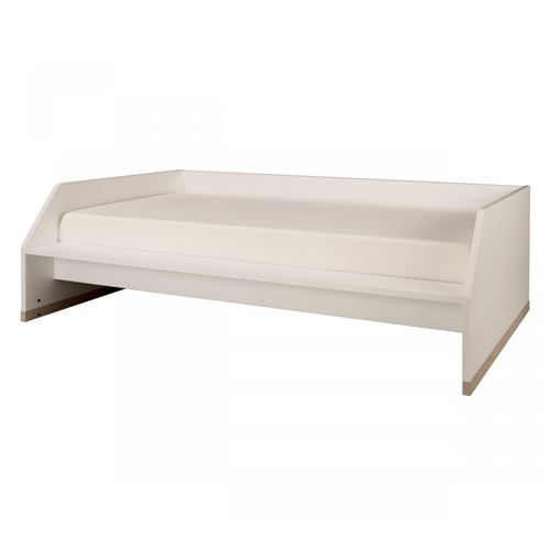 Lit banquette enfant blanc et effet pin blanchi 90x200 LB5007