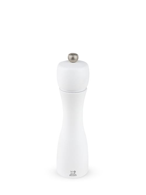 Peugeot - Moulin &agrave; sel manuel en bois couleur blanc mat 20 cm