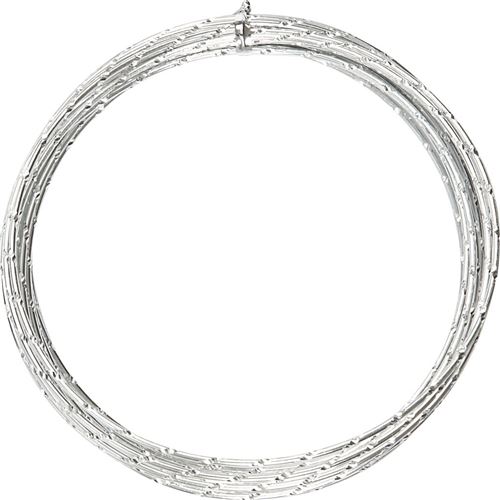 Creotime fil aluminium 7 m rond 2 mm argenté 7 m