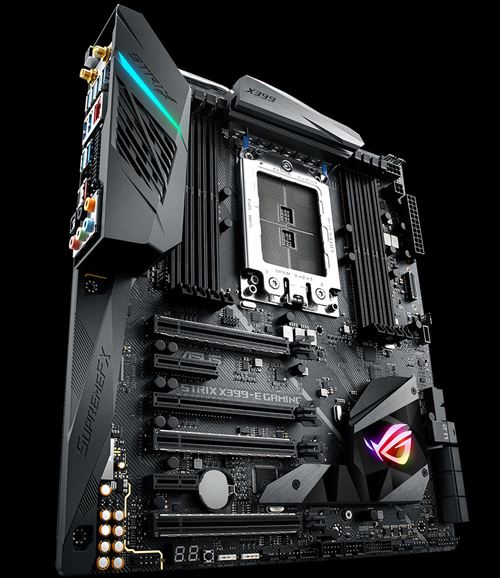 ASUS ROG Strix X399-E Gaming Carte-mère ATX étendu Socket TR4 AMD X399 USB 3.1 Gen 1, USB-C Gen2, USB 3.1 Gen 2 Bluetooth,…