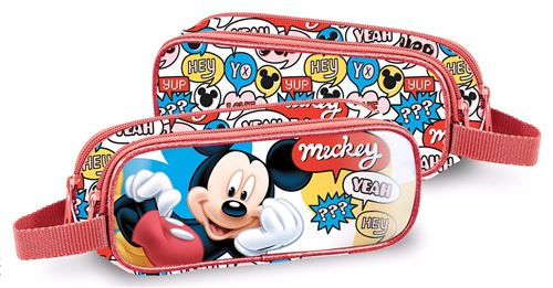 Disney porte-stylo Mickey Mouse junior 23 cm polyester/PVC rouge