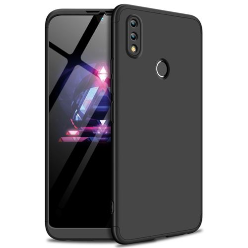 Coque en TPU détachable 3-pièces matte rigide noir pour votre Huawei Honor 8X Max