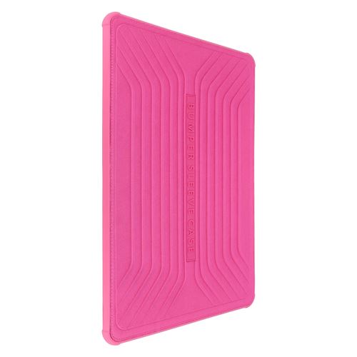 Housse Slim Tablette/Laptop 15,4'' Bumper Antichoc Relief Strié Déperlant Rose