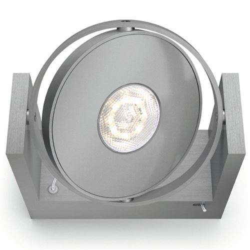 Philips - 531504816 - Plafonnier LED Ledino Patère Aluminium - 1 x 7,5W