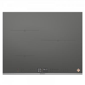 De Dietrich DPI7572G - Table de cuisson à induction - 3 plaques de cuisson - Niche - largeur : 56 cm - profondeur : 49 cm - gris - avec garniture avant en acier inoxydable