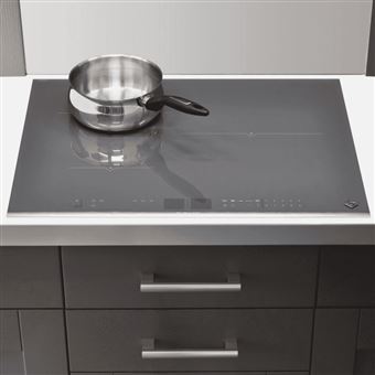 De Dietrich DPI7572G - Table de cuisson à induction - 3 plaques de cuisson - Niche - largeur : 56 cm - profondeur : 49 cm - gris - avec garniture avant en acier inoxydable