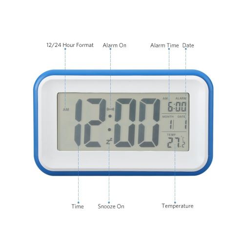 Horloge Numérique LCD Portable,Réveil Numérique, Petite Horloge