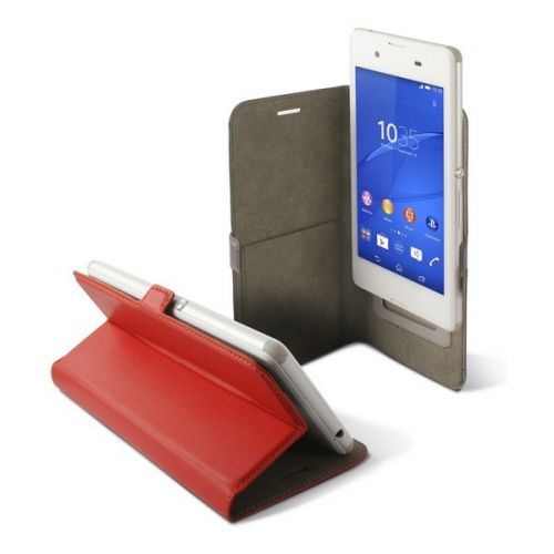 Housse Universelle pour Mobile Livre Smartphone 5,5 Slide Rouge