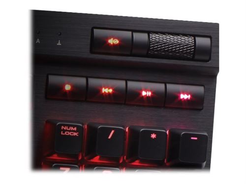 Corsair K70 LUX RGB Claiver Mécanique Gaming (Cherry MX Silent, Rétro-Éclairage RGB Multicolore, AZERTY) Noir
