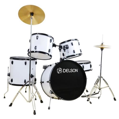 delson batterie 5 fûts - blanc