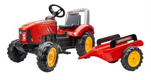 Falk Tracteur Avec Remorque Supercharger Rouge