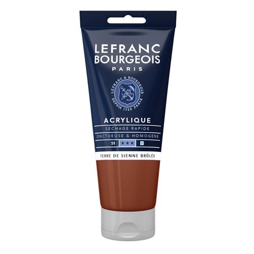 Lefranc Bourgeois - Peinture - peinture acrylique - Sienne brulée - opaque - satin - fine - 80 ml