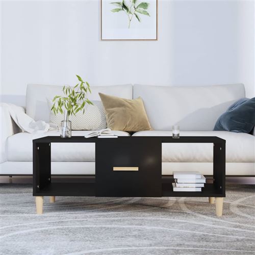Non Communiqué Noir Vidaxl Table Basse 102X50x40 Cm Bois D'ingénierie812691