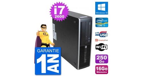 Pc hp 8300 elite sff intel i7-2600 ram 16go disque dur 250go windows 10 wifi