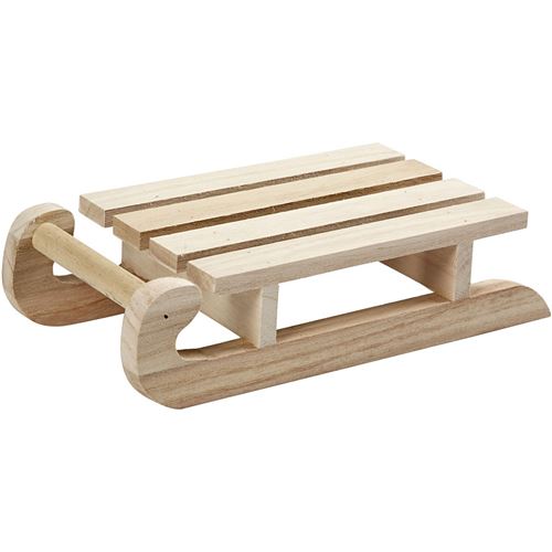 Luge en bois à décorer Creotime - 19 x 10 cm