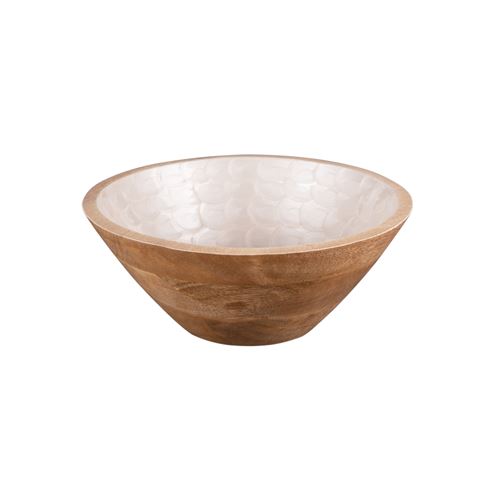 Non Communiqué Blanc Saladier Venus En Manguier 30 Cm - Table Passion - Bois De Manguier