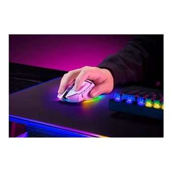 Razer Basilisk V3 pro 35K - Souris - ergonomique - pour droitiers - optique - 11 boutons - sans fil, filaire - Bluetooth, USB-C, 2.4 GHz - récepteur sans fil USB - blanc - 1