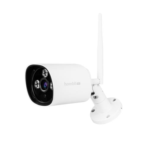 Caméra de Surveillance Hombli 9548040000 FHD Audio Bidirectionnelle Alexa Google Assistant Android Blanc
