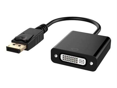 DLH - Adaptateur vidéo - DisplayPort (M) pour DVI-I (F) - 15 cm - noir