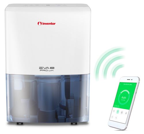 Déshumidificateur, Inventor EVA ION EP3-WiFi 20L/24H, avec Ioniseur, Technologie avancée WiFi, Filtre HEPA, Sèche-Linge, Drainage Continu