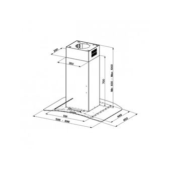 FABER Hotte decorative ilot Tratto îlot 900 - 5910453