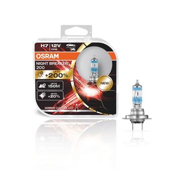 Kit 2 Ampoules Halogène auto Osram NIGHT BREAKER® 200 H7 64210NB200-HCB - 1