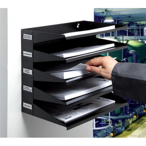 Non Communiqué Noir Durable Durable Module De Classement Business, 5 Compartiments, Gris