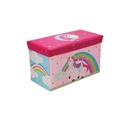 Bieco 04000451 - Boîte de rangement avec couvercle licorne pour enfants