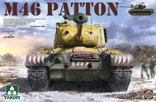 Us Medium Tank M-46 Patton - 1:35e - Takom