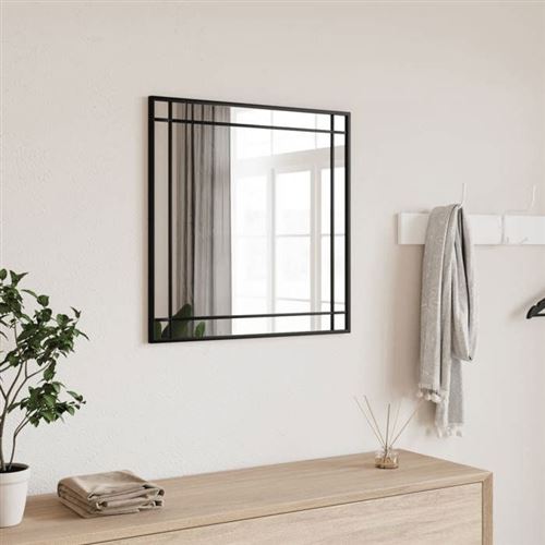 VIDAXL - Miroir Mural - Carré - 60x60 cm - Noir - Image 2