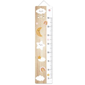 Toise Enfant Bois Naturel - Design Modulable Jusqu'à 2m - Déco Chambre