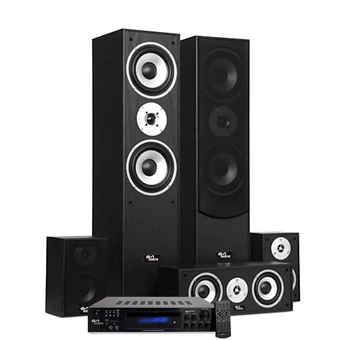 Home-Cinéma - Evidence Acoustics EA850-BK - 5 enceintes 850W - Amplificateur EA-7360-BT - Karaoke 5.1 / USB SD Bluetooth Radio - 1