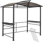 Abri Tonnelle de Jardin 240x150x234cm en Aluminium Solide Résistant aux intermpérie Terrasse Exterieur