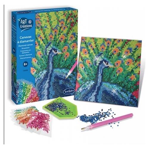 Non Communiqué Multicolore Art Et Creation Canevas A Diamanter Paon